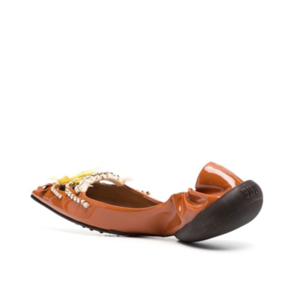 NWOT Designer 13 09 SR Patent leather Miky Crystal ballerina/ ballet fla… - Picture 6 of 17